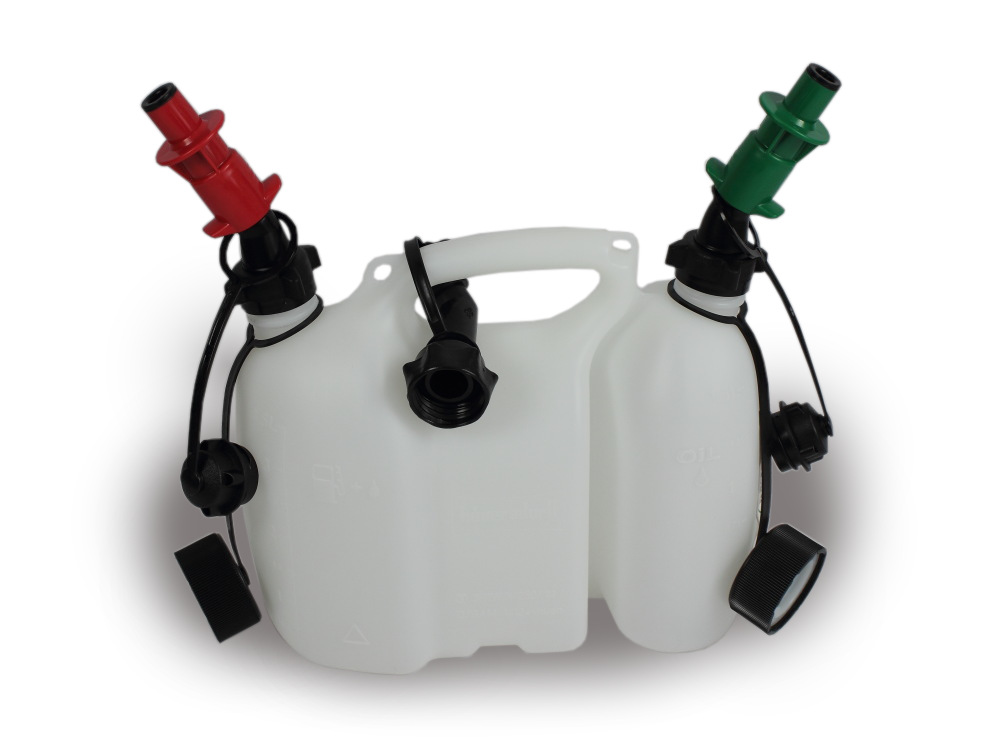 Doppelkanister für Kettensäge von Hünersd Kraftstoff 6 Li Kettenöl